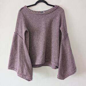 M Sundance Purple Mountain Retreat Wool Blend Bell Sleeve Sweater